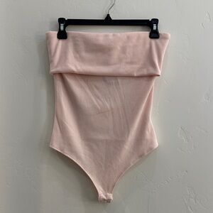 Pink Off-Shoulder Bodysuit